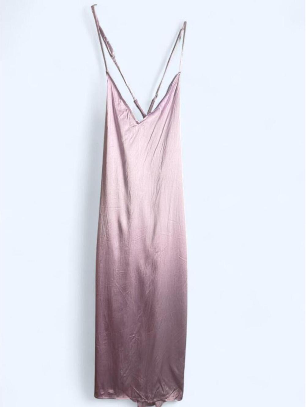 Zara light purple satin slip dress in a M